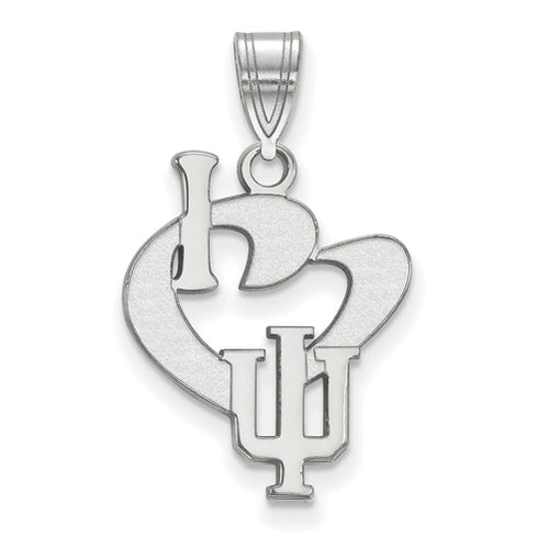 SS Indiana University Large I Love Logo Pendant