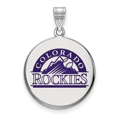 SS MLB  Colorado Rockies Large Enamel Disc Pendant