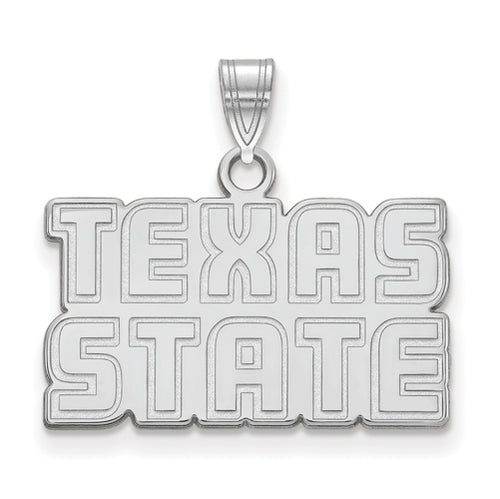 SS Texas State University Small "TEXAS STATE" Pendant