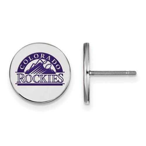 SS MLB  Colorado Rockies Small Enamel Disc Earrings