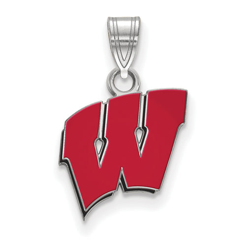 SS University of Wisconsin Small Enamel Pendant