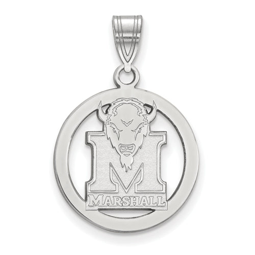 SS Marshall University Med Thundering Herd Pendant in Circle