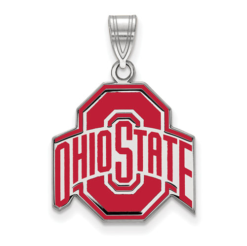 SS Ohio State U Large Enamel Buckeyes Logo Pendant