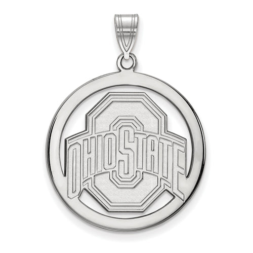 SS Ohio State U XL Buckeyes Logo Pendant in Circle