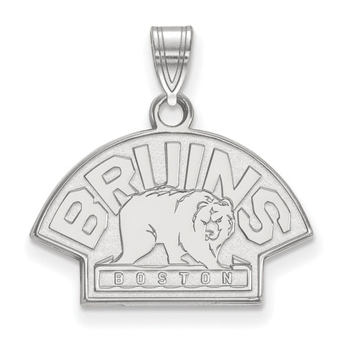 SS NHL Boston Bruins Small Bear Pendant