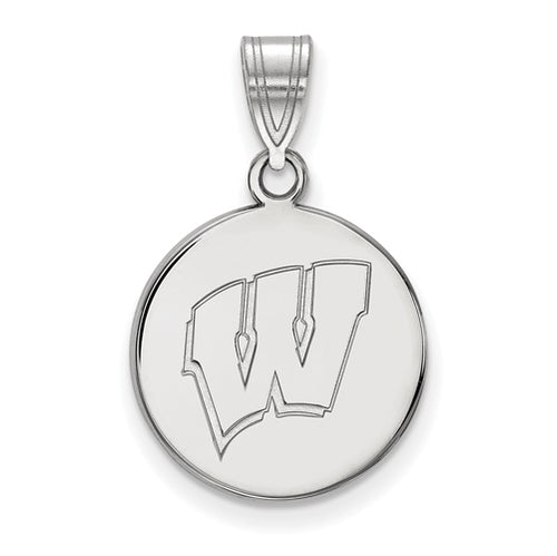 SS University of Wisconsin Medium Badgers Disc Pendant