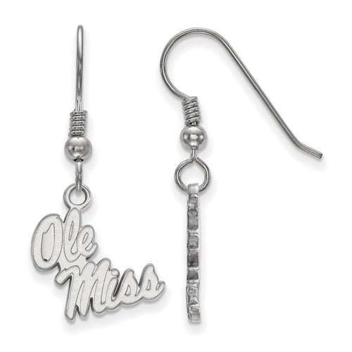 SS U of Miss Small Dangle Script Ole Miss Earrings