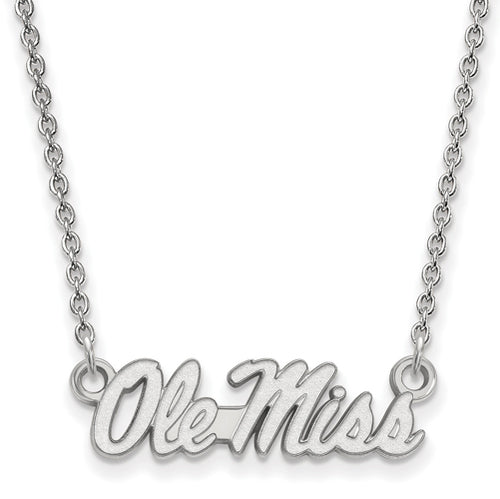 SS U of Miss Small Script Ole Miss Pendant w/Necklace