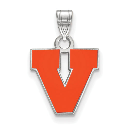 SS University of Virginia Small Enamel V Logo Pendant