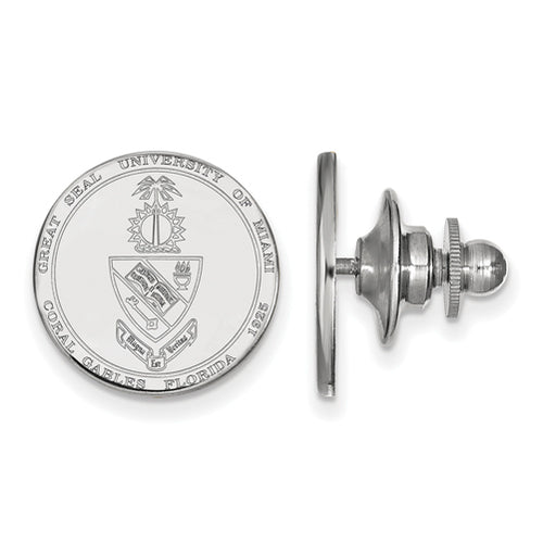 SS University of Miami Crest Lapel Pin