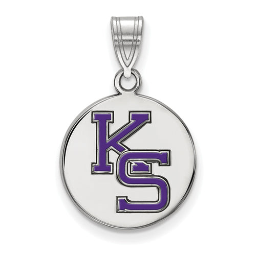 SS Kansas State University Medium Enamel Disc Pendant