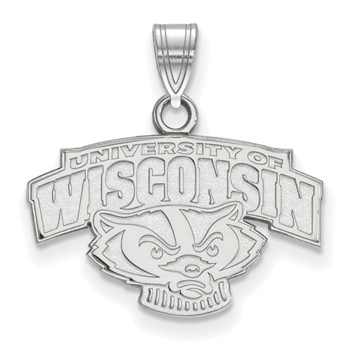 SS University of Wisconsin Small Alt "WISCONSIN" Badger Pendant