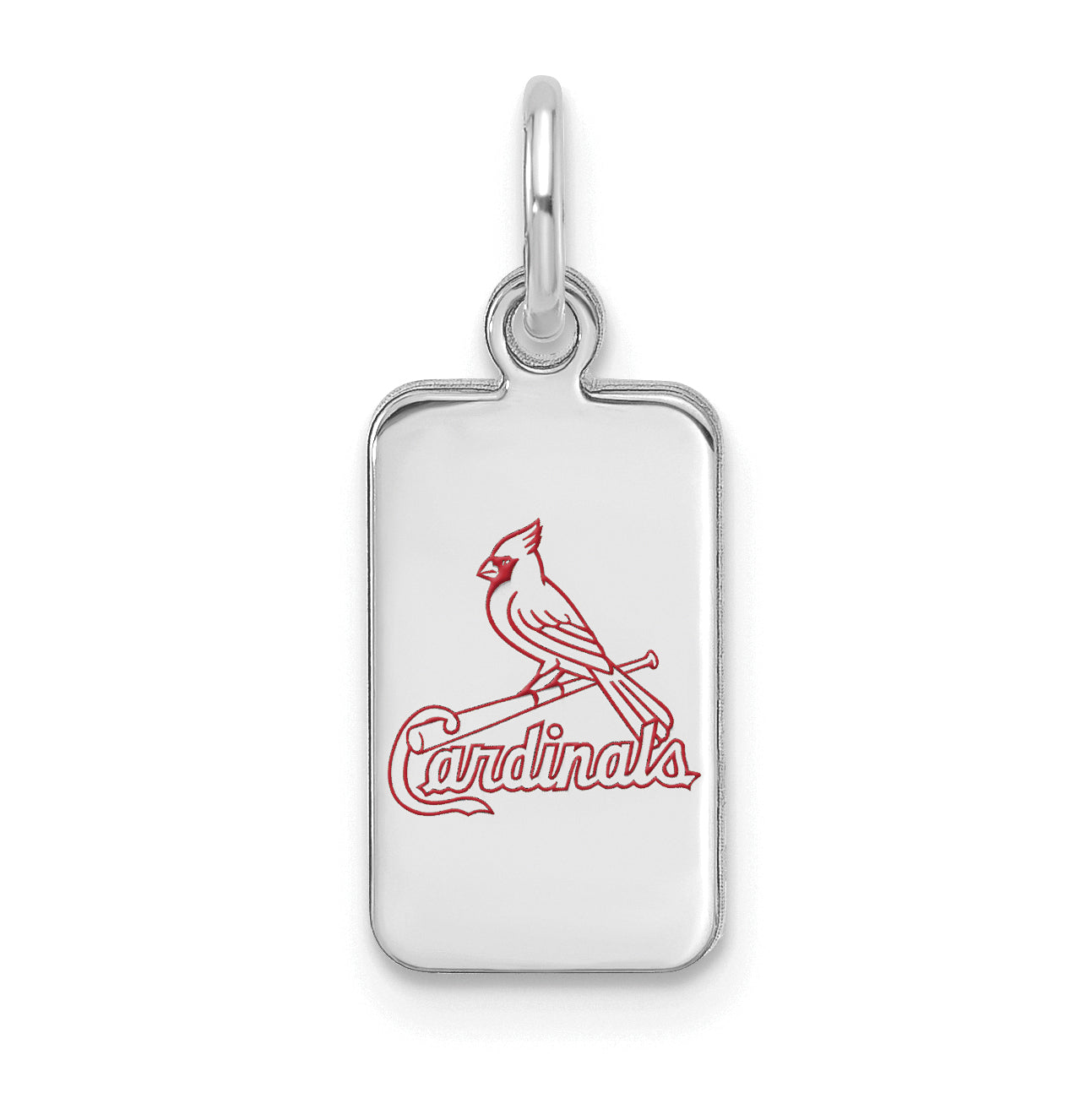 LogoArt St. Louis Cardinals Sterling Silver Logo Enamel Pendant
