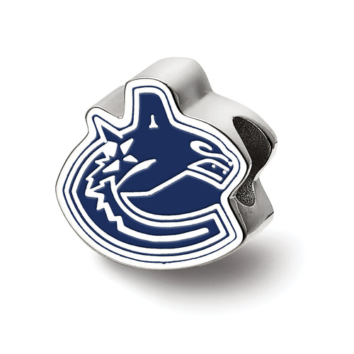 Sterling Silver NHL Vancouver Canucks Canuck C Enameled Logo Bead