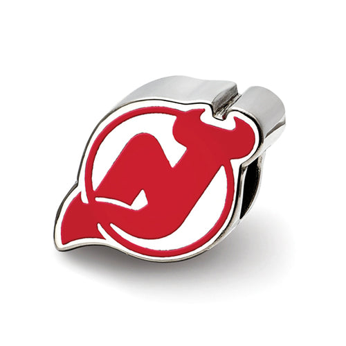 SS NHL New Jersey Devils Enameled Logo Bead