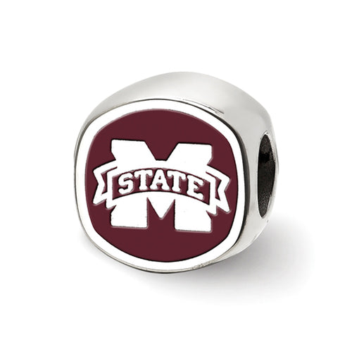 SS Mississippi State University Cushion Shaped Double Logo Bead