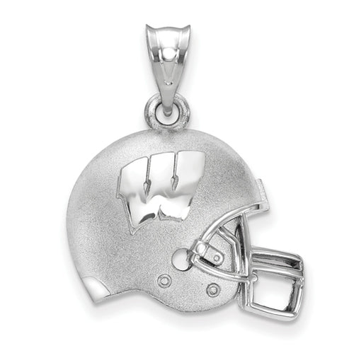 SS U of Wisconsin 3D Football helmet w/Logo Pendant