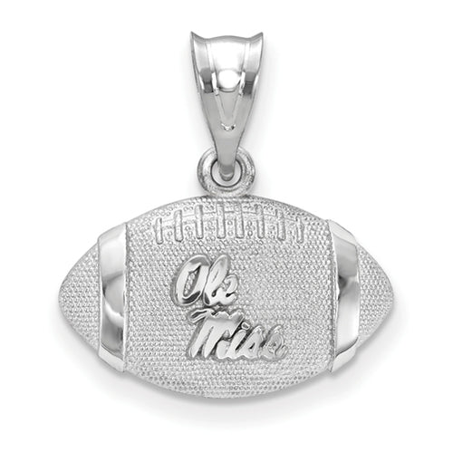 SS U of Miss 3D Football w/Logo Pendan