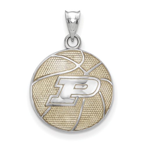 SS Purdue University Enameled Basketball Pendant