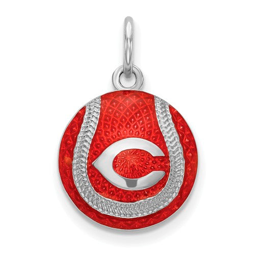 SS Cincinnati Reds C Reds Enameled Baseball Charm