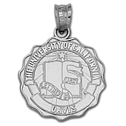 University of California Davis Seal  Silver Pendant