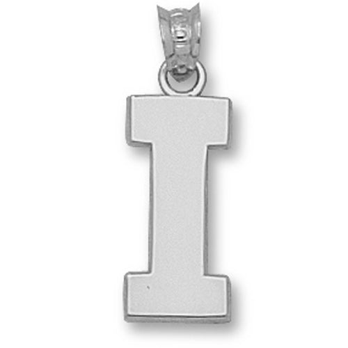 University of Iowa BLOCK I Silver Pendant