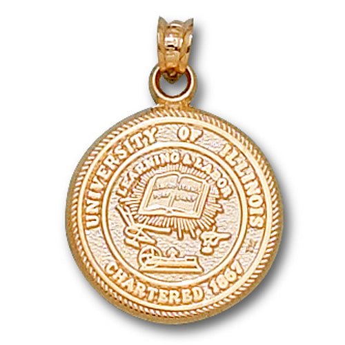 University of Illinois Seal 10 kt Gold Pendant