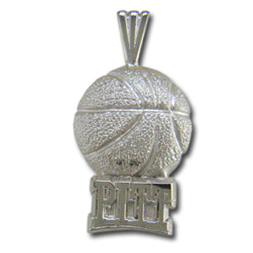 University of Pittsburgh PITT Basketball Silver Pendant