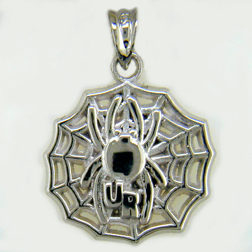 Sterling Silver University of Richmond SPIDER WEB Pendant