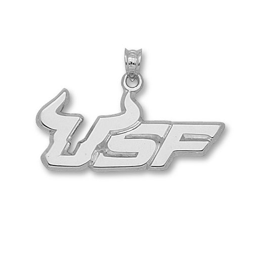 University of South Florida USF HORN Silver Pendant