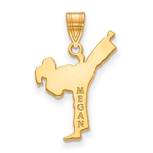 GP Laser Polished Name Karate Charm