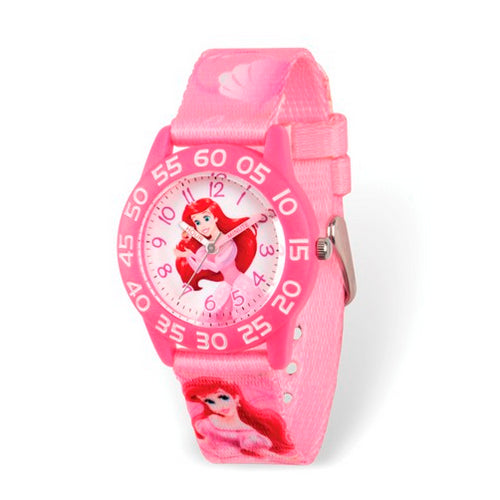 Disney Kids The Little Mermaid Time Teacher Pink Band Watch