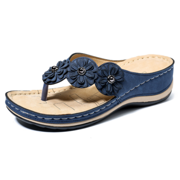 Flower Clip Toe Beach Sandals – Comfy Sandals