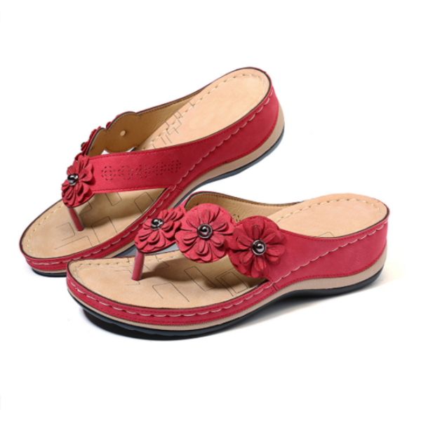 Flower Clip Toe Beach Sandals – Comfy Sandals