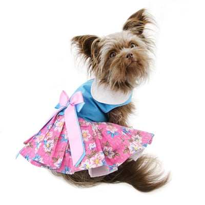 Sailor Girl Dog Dress with Matching Leash-Bloomingtails Dog Boutique