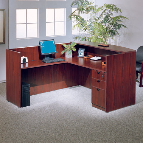 Boss Chairs Boss 71 Inch Reception Desk In Cherry Beyond Stores