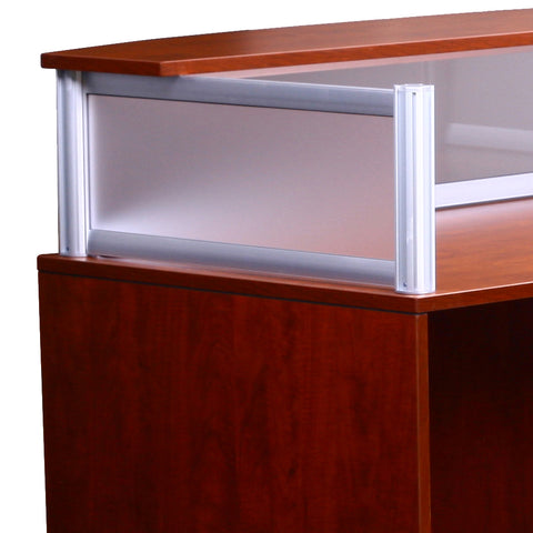 Boss Chairs Plexiglass Reception Desk In Cherry Beyond Stores