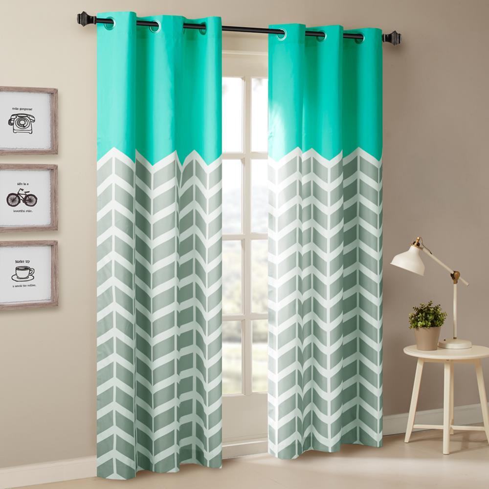 Intelligent Design Alex Chevron Printed Grommet Top Panel Pair 84" Panel
