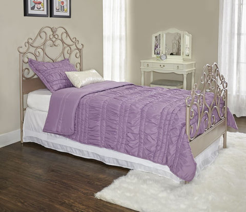 Powell Elizabeth Twin Metal Bed In Rose Gold Beyond Stores