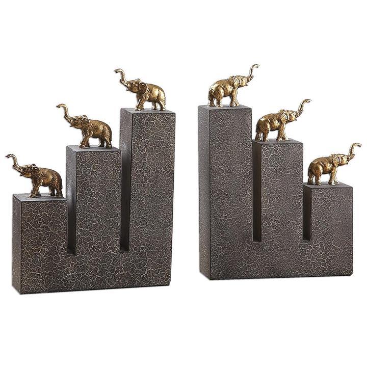 Uttermost Elephant Bookends - Set of 2