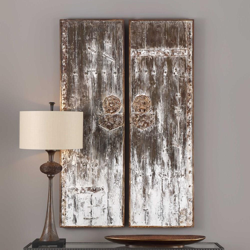 Uttermost Uttermost Giles Aged Wood Wall Art, Set of 2