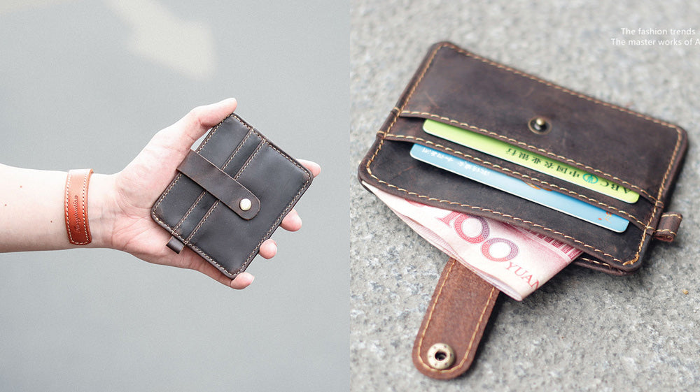 Vintage Slim Leather Front Pocket Cards Wallet