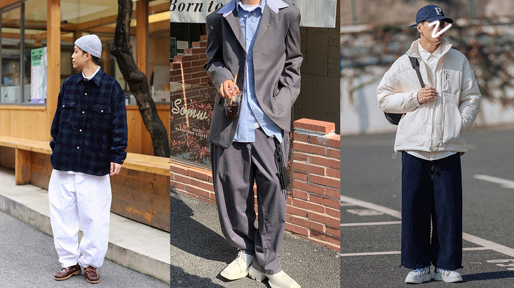 Men's Fashion Korean Style Youth Casual Loose Trousers Wide leg pants Suit  Pants | eBay