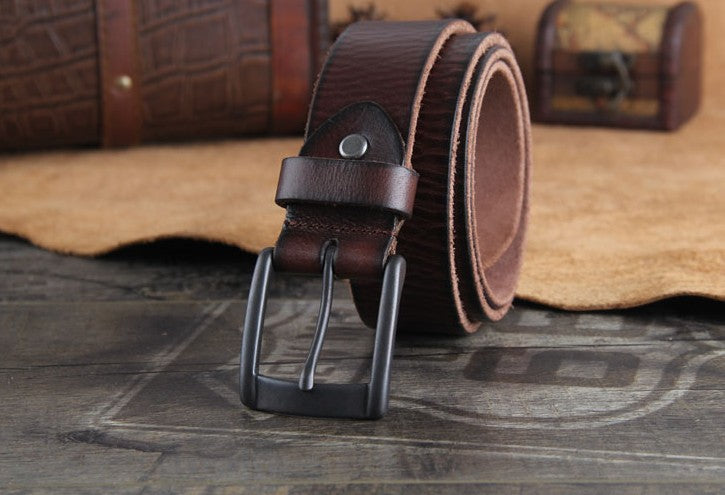 Genuine Leather Punk Rock Biker Trucker Mens Belt Men Black Coffee Bel ...