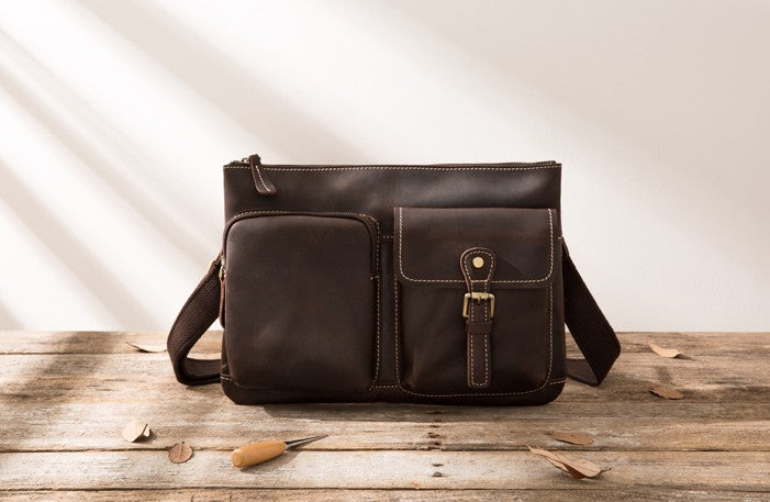 Vintage Leather Mens Cool Messenger Bag Shoulder Bags for Men – iwalletsmen