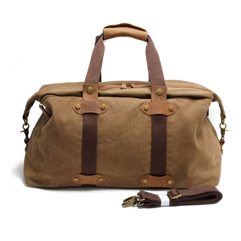 Mens Waxed Canvas Weekender Bag Canvas Travel Bag Shoulder Bag for Men ...