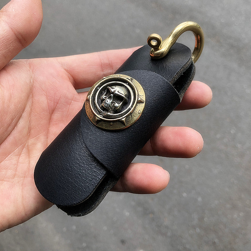 compact key holder leather