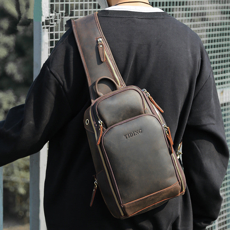 tiding leather backpack