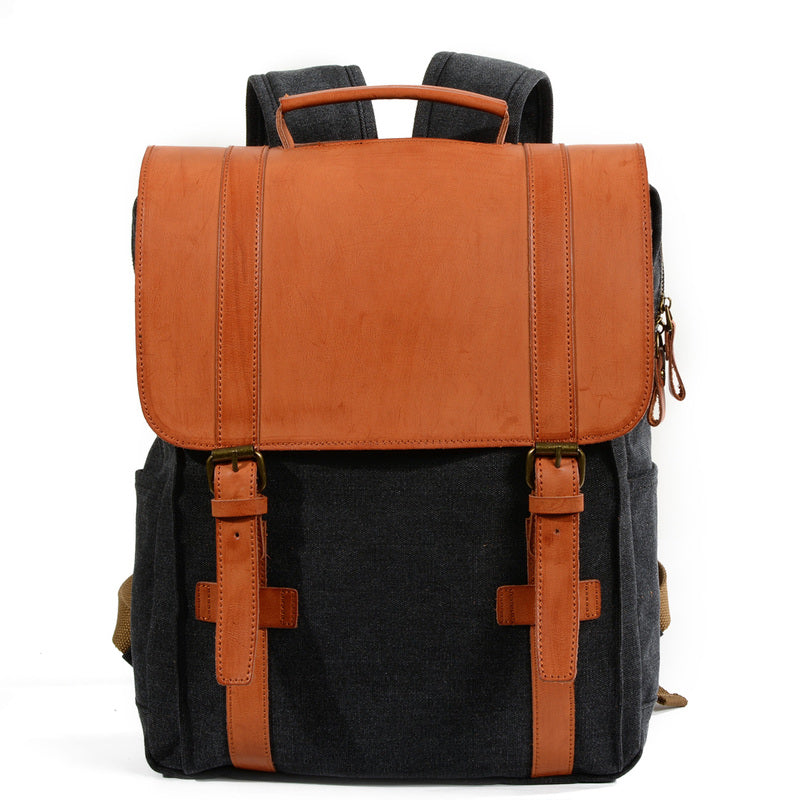 leather computer backpack mens