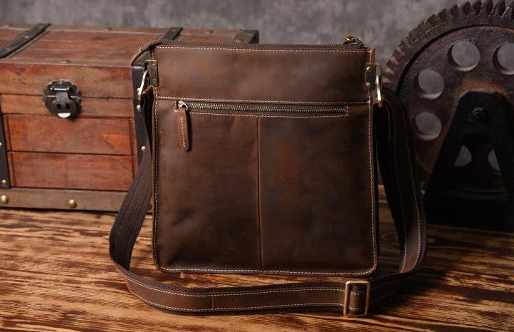 Cool Leather Mens Shoulder Bag Messenger Bag Chest Bag for men ...